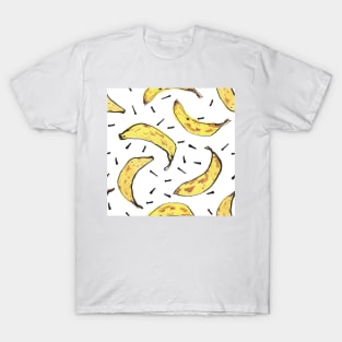 Banana pattern on white T-Shirt